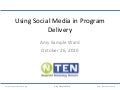 Social Media in Nonprofit Program & Service Delivery