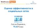 Оценка эффективности в социальных сетях #SMMweekend