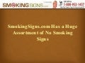 SmokingSigns.com Has a Huge Assortment of No Smoking Signs