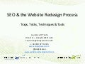 An SEO Friendly Website Redesign Process - Tools, Tips and Techniques