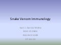 Snake venom-immunology33
