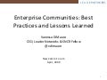 Enterprise Best Practice For Community