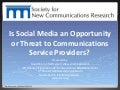 Social Media Research at Comms Service Providers