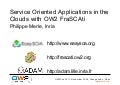 SOA in the cloud with FraSCAti, OW2con11, Nov 24-25, Paris