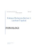 Latihan Topikal STPM Baharu  : Soalan Fonologi  