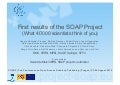 First Results of the SOAP Project