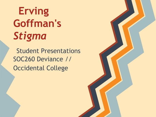 Sociologist Erving Goffman