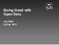 SoCap 2011: Socially Good Products from Open Data
