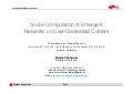 Social computation of emergent networks on user generated content