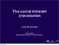 Social Intranet (R)evolution at Enterprise 2.0 Summit