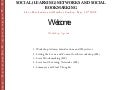 Social Learning Networks and Social Bookmarking