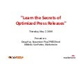 Social Media And Press Release Optimization May09 Webinar Slides