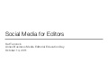 Social media for editors