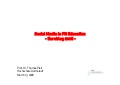 Social Media in PR Education