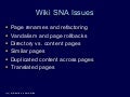 Social Network Analysis of TikiWiki - Issues and Summary