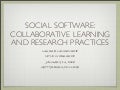 Social Software in Education