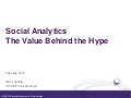 Social Analytics - Practical Use Cases At Work