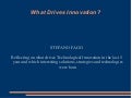 What drives Innovation? Innovations And Technological Solutions for the Distributed Systems