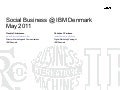 Social Business @ IBM Denmark, May 2011