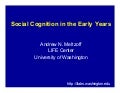 Social Cognition in the Early Years