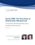 Social CRM: 18 Use Cases of Social CRM by Altimeter Group