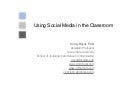 Using Social Media in the Classroom - IU Presentation