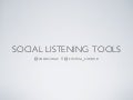 Social Listening Tools