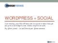 WordCamp Raleigh WordPress & Social Media Integration