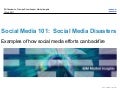 Social media 101:   Social Media Disasters