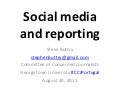 Social media and reporting