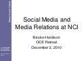 Social media at omr oce