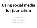Using social media for journalism