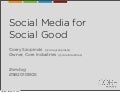 Social Media For Social Good