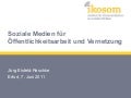 Soziale Medien für Öffentlichkeitsarbeit und Vernetzung
