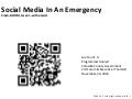 Social Media in an Emergency - Crash, BOOM, tweet...with a twist