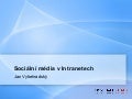 Sociální média v intranetech