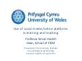 Using social media/online platforms in learning and teaching.