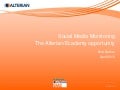 Social Media Monitoring the Alterian Ecademy Opportunity