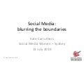 Social Media - blurring the boundaries