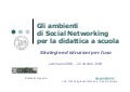 Gli ambienti di social networking nella didattica a scuola