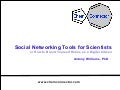 Social Networking Tools for Novices