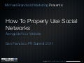 Using Social Networks Effectively Alongside Your Website