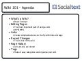 Socialtext Wiki101