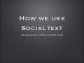Social Productivity Tips: Status Reports