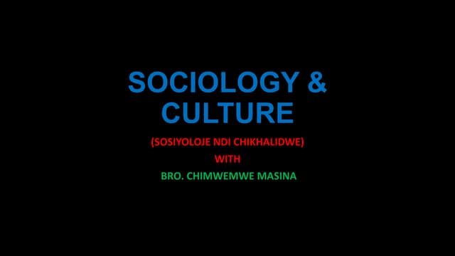 Sociology & culture by masina