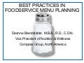 Best Practices in Foodservice Menu Planning