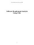 Software (requirement) analysis using uml