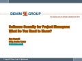 Software Security for Project Managers: What Do You Need To Know?