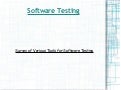 Software testing tools