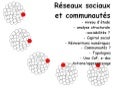 réseaux sociaux et communautés